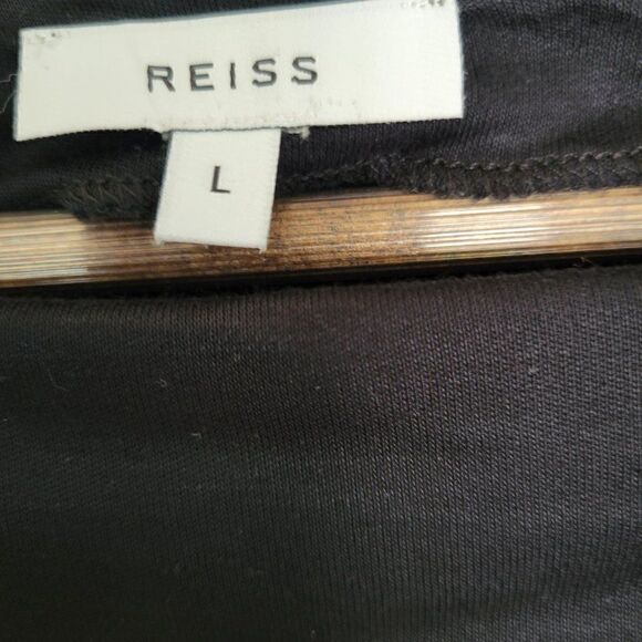 Reiss Black pullover long sleeve Top. Sz:L - Picture 2 of 8
